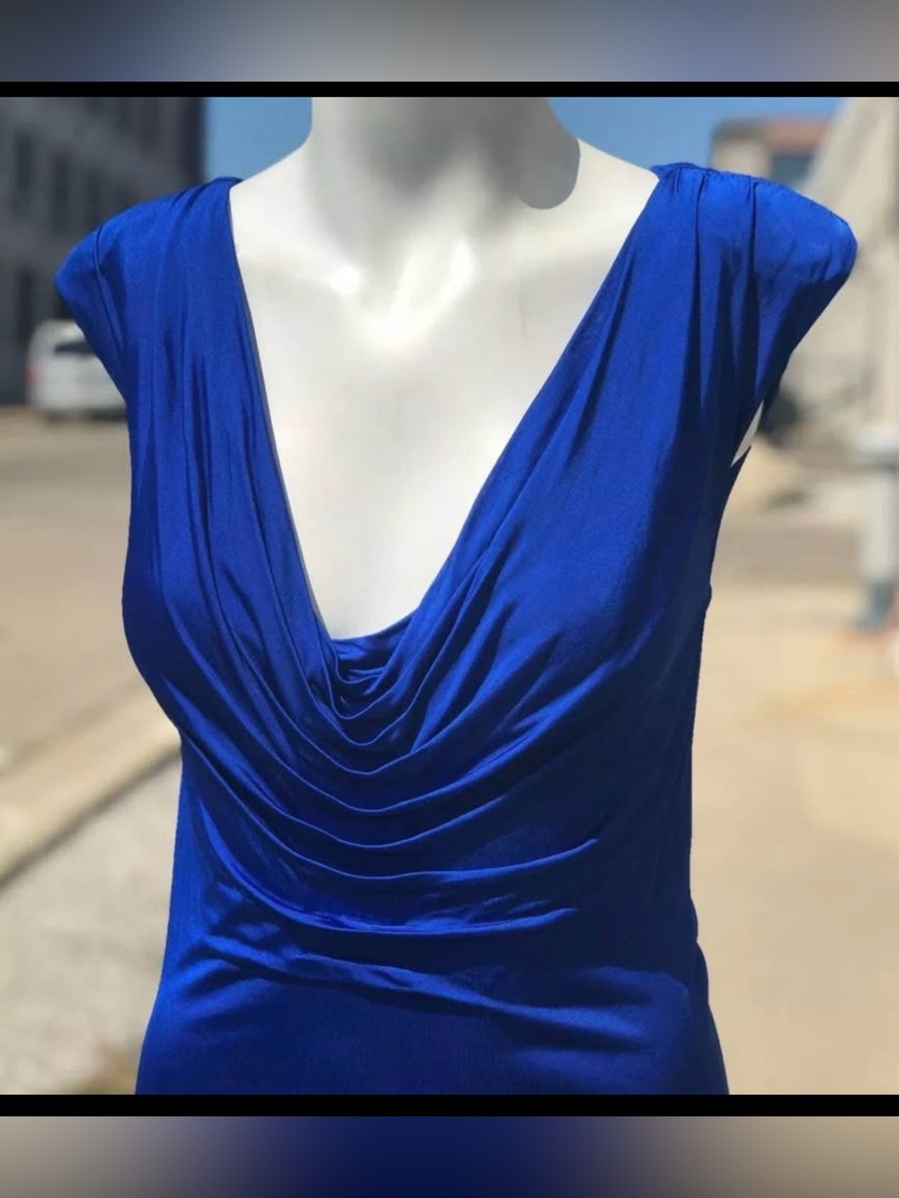 Ted Baker Draped Midi Dress in Blue